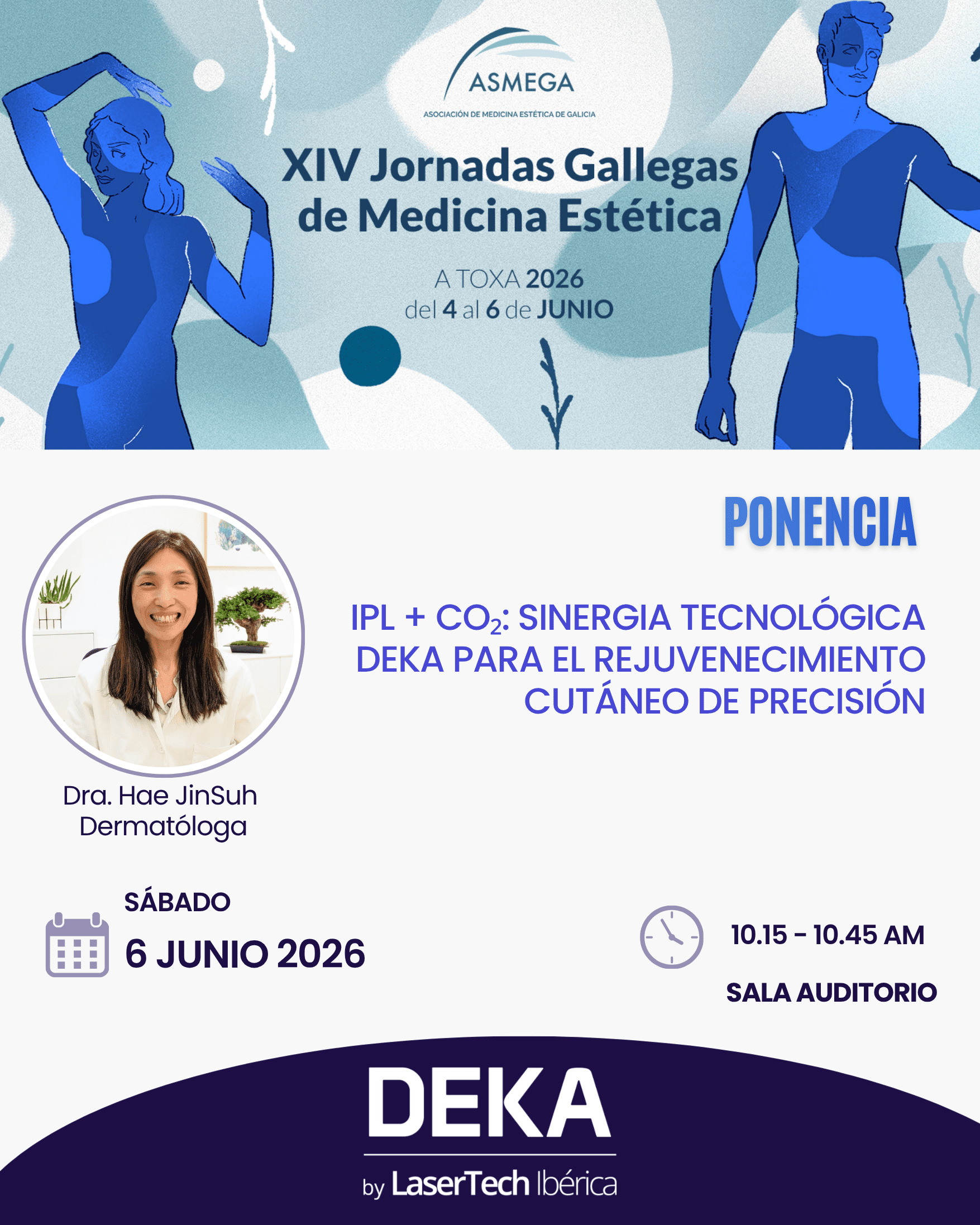 DEKA participará en las XIV Jornadas Gallegas de Medicina Estética 2026 con una ponencia sobre rejuvenecimiento cutáneo avanzado